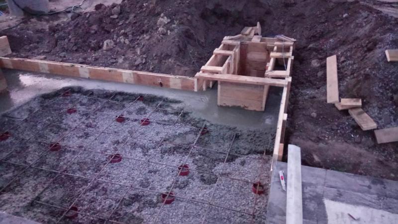 Заливка бетонной плиты