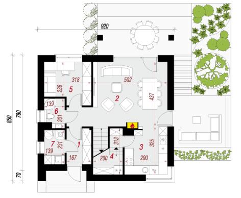 Дом в малиновках 2 план первого этажа